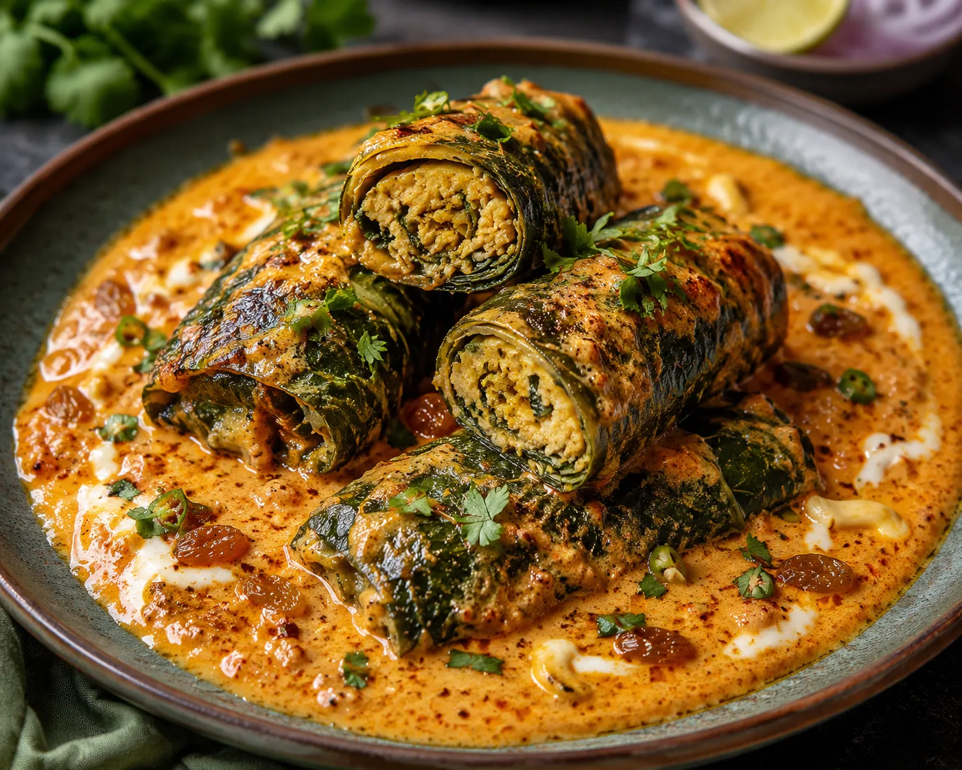 লাউ পাতার আফগানি রোল